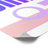  Keep It Simple Bold Blue Purple And Pink Graphic  ポスター (角)