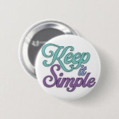 Keep It Simple Button (Purple) 缶バッジ (正面&裏面)