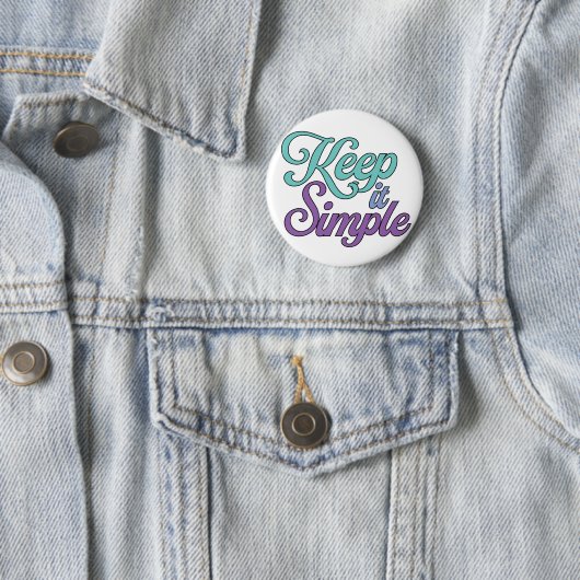 Keep It Simple Button (Purple) 缶バッジ (インサイチュ)
