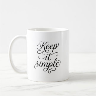 Keep It Simple Minimalist Typography Coffee Mug コーヒーマグカップ