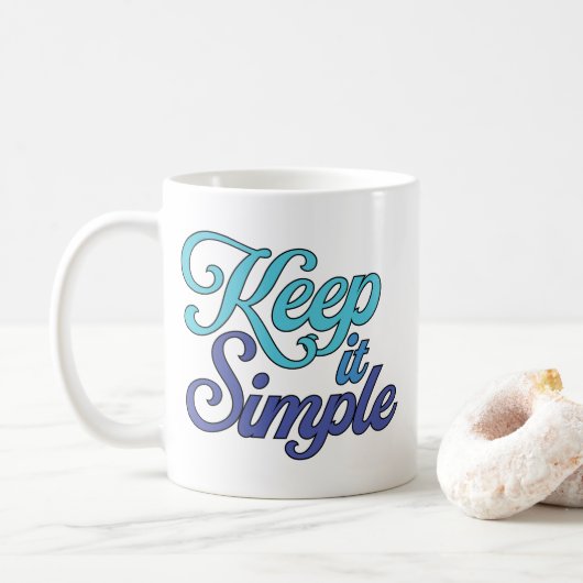 Keep it Simple Mug (Blue) コーヒーマグカップ (ドーナツ)