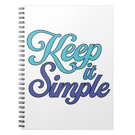 Keep It Simple Notebook (Blue) ノートブック (正面)