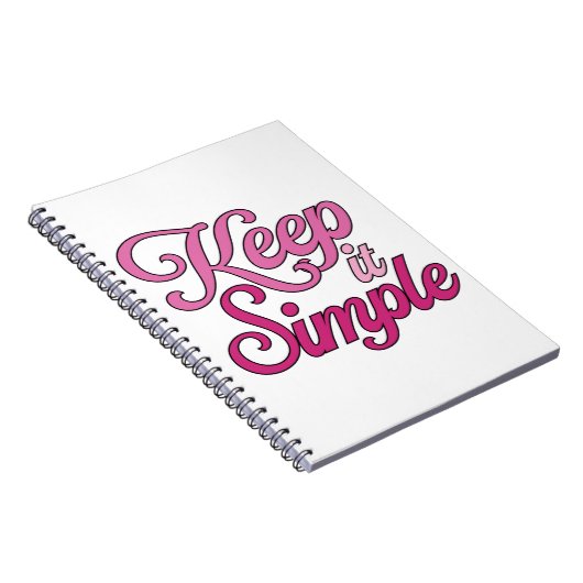 Keep It Simple Notebook (Pink) ノートブック (右側)