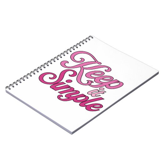 Keep It Simple Notebook (Pink) ノートブック (左側)