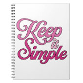 Keep It Simple Notebook (Pink) ノートブック (正面)