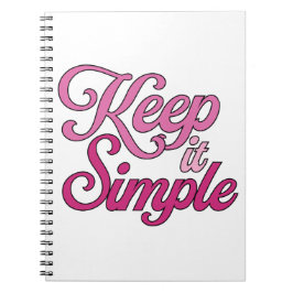 Keep It Simple Notebook (Pink) ノートブック