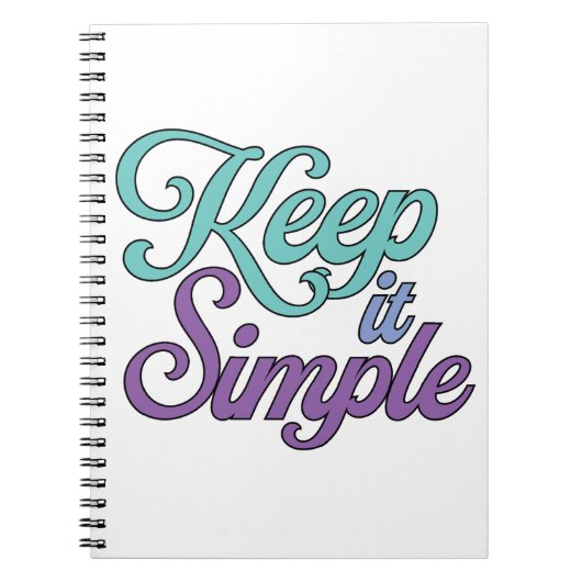 Keep It Simple Notebook (Purple) ノートブック (正面)