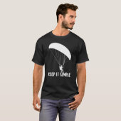 Keep It Simple Paragliding Men Paraglider Adventu Tシャツ (正面フル)