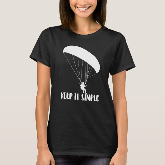 Keep It Simple Paragliding Men Paraglider Adventu Tシャツ (正面)