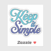Keep It Simple Sticker (Blue) シール (シート)