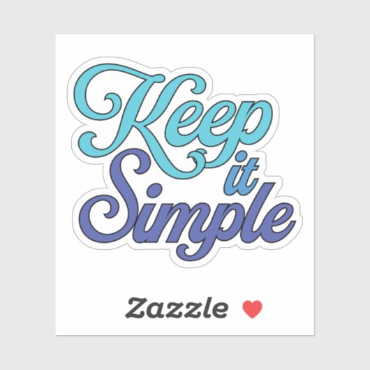 Keep It Simple Sticker (Blue) シール (シート)