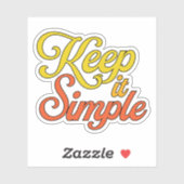 Keep It Simple Sticker (Yellow) シール (シート)