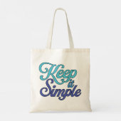 Keep It Simple Tote Bag (Blue) トートバッグ (裏面)