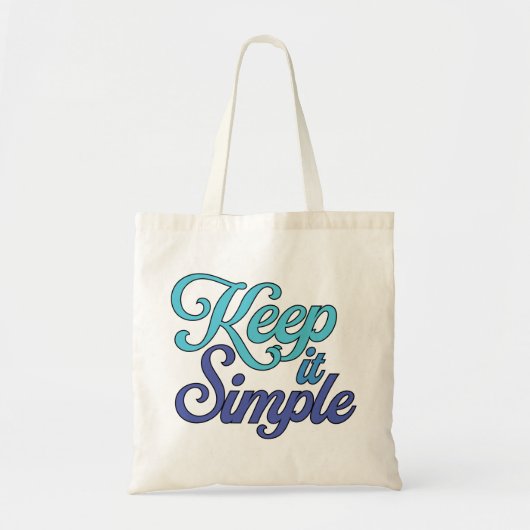Keep It Simple Tote Bag (Blue) トートバッグ (正面)
