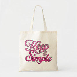 Keep It Simple Tote Bag (Pink) トートバッグ