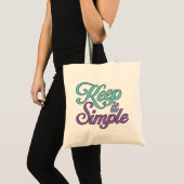 Keep It Simple Tote Bag (Purple) トートバッグ (正面(商品))