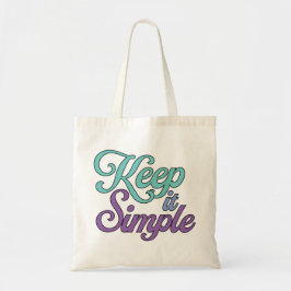 Keep It Simple Tote Bag (Purple) トートバッグ