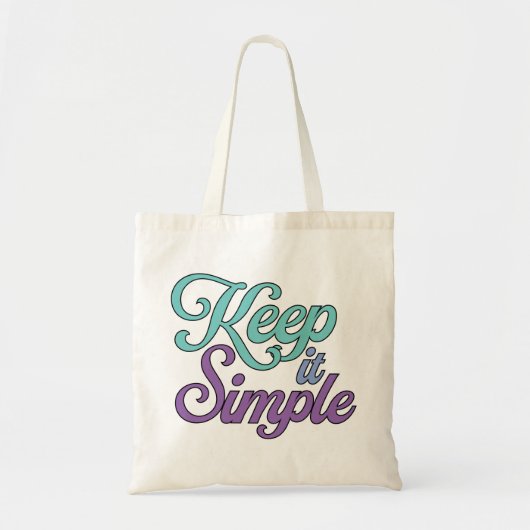 Keep It Simple Tote Bag (Purple) トートバッグ (正面)