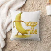 Keep It Tide – おもしろバナナのタイポグラフィーミニマリストデザイン クッション (ブランケット)