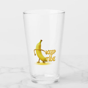 Keep It Tide – おもしろバナナのタイポグラフィーミニマリストデザイン タンブラーグラス