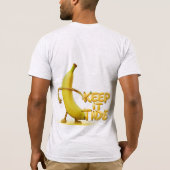 Keep It Tide – おもしろバナナのタイポグラフィーミニマリストデザイン Tシャツ (裏面)
