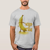 Keep It Tide – おもしろバナナのタイポグラフィーミニマリストデザイン Tシャツ (正面)