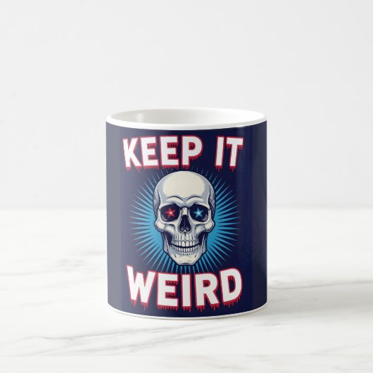Keep It Weird Skull  コーヒーマグカップ (中央)