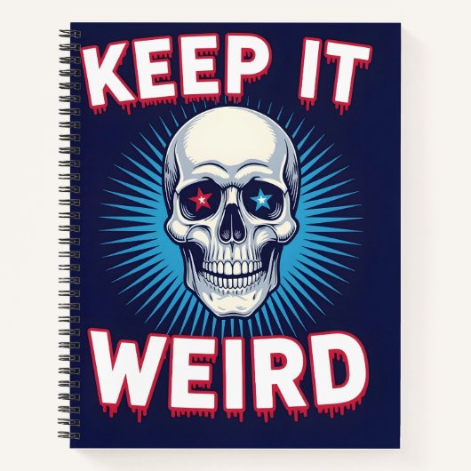 Keep It Weird Skull ノートブック (正面)