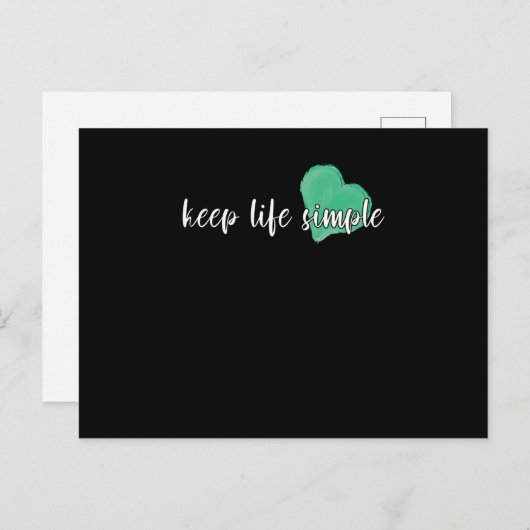 Keep Life Simple Saying Quote Wise Deep ポストカード (正面/裏面)