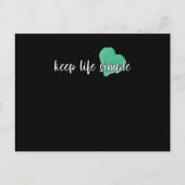 Keep Life Simple Saying Quote Wise Deep ポストカード (正面)