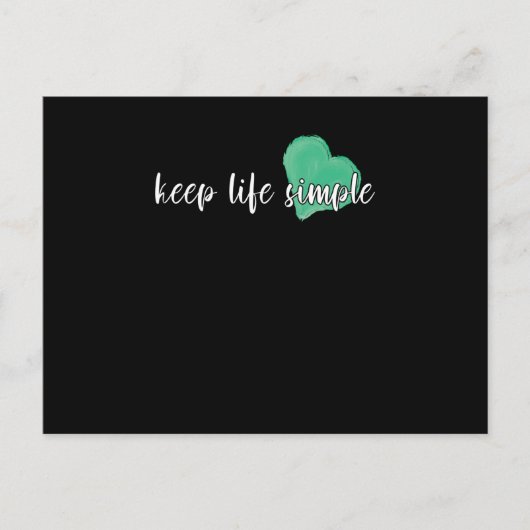 Keep Life Simple Saying Quote Wise Deep ポストカード (正面)