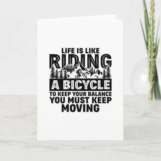 KEEP MOVING BICYCLE BALANCE Greeting Card カード (正面)