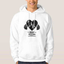 Keep Moving Black Heart Hoodie パーカ