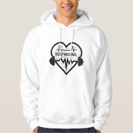 Keep Moving Black Heart Hoodie – Minimal パーカ