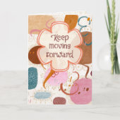 Keep Moving Forward Caramel Abstract Greeting Card カード (正面)