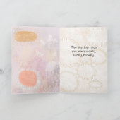 Keep Moving Forward Caramel Abstract Greeting Card カード (内部)