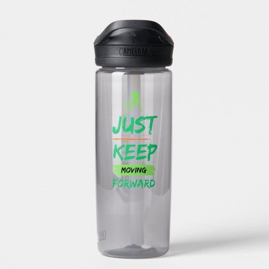 Keep Moving Forward Sports Water Bottle ウォーターボトル (背面)