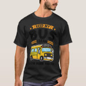 keep my bus clean I know where you live school bus Tシャツ (正面)