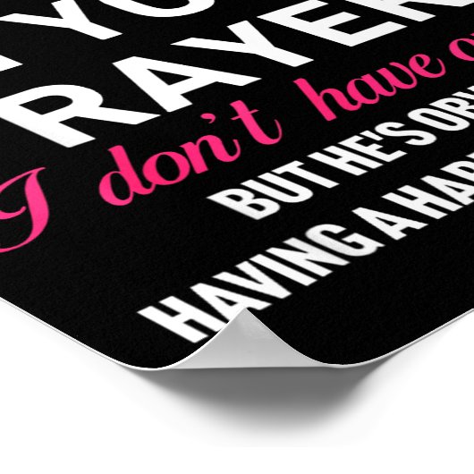 Keep My Husband In Your Prayers Funny Saying Quote ポスター (角)