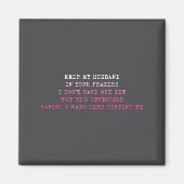 Keep My Husband In Your Prayers Funny Saying Quote マグネット (正面)