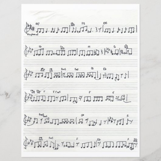 Keep Of The Promise Song Sheet Music Paper Sheet (正面)