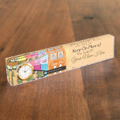 Keep On Moving Unique Train Custom  デスクネームプレート (側面)