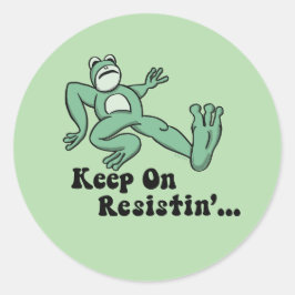 Keep on resisting with the Portland frog ラウンドシール