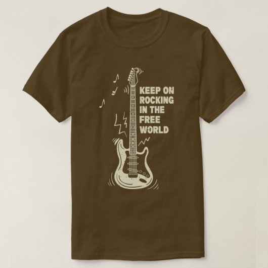 Keep On Rockin in the Free World Tシャツ (デザイン正面)