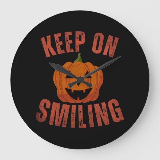 KEEP ON SMILING HALLOWEEN GIFT ラージ壁時計 (正面)