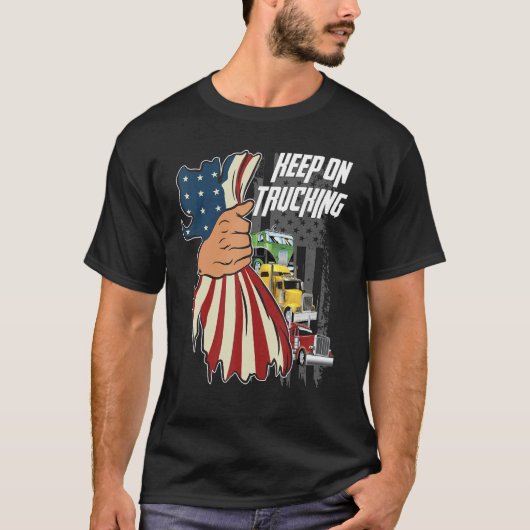 Keep On Trucking Flag Us Tシャツ (正面)