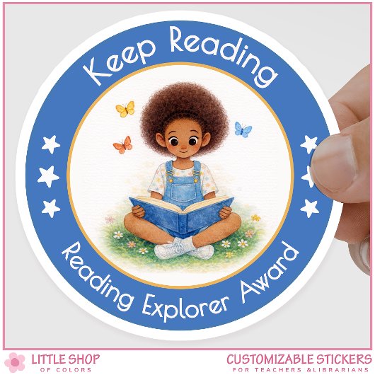 Keep Reading Teacher Encouragement Award ラウンドシール
