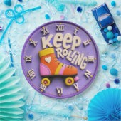 Keep Rolling Roller Skating Inspirational ペーパープレート (パーティー)