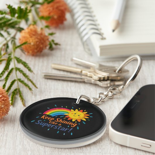 Keep Shining Like a Super Star Acrylic Keychain キーホルダー (正面右)