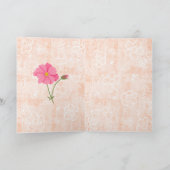 Keep Shining! Peach Floral Garden Encouragement カード (内部)